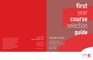 course - Faculty of Liberal Arts & Professional Studies