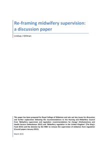 Re-framing midwifery supervision