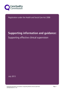 Supporting effective clinical supervision