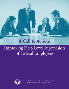 A Call to Action: Improving First-Level Supervision of Federal