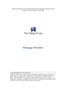 Mortgage Priorities - Bransgroves Lawyers