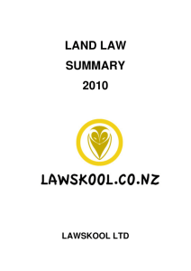 land law summary 2010