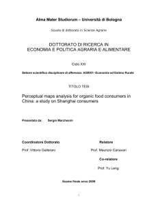 Perceptual maps analysis for organic food consumers in China