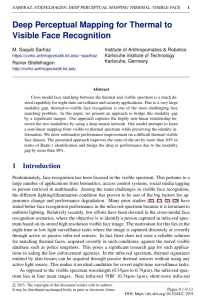 Deep Perceptual Mapping for Thermal to Visible Face Recognition