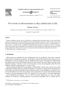 Five levels of self-awareness as they unfold early in life