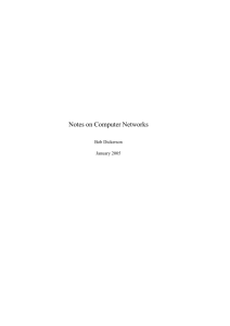 Notes on Computer Networks - Department of Computer Science