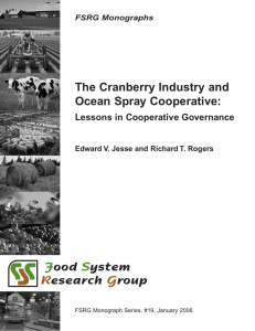 The Cranberry Industry and Ocean Spray Cooperative