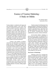 Essence of Tourism Marketing : A Study on Odisha