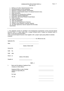 CONSOLIDATED APPLICATION FORM for – (See rule 17) 1. Setting