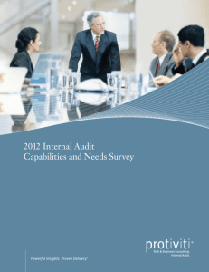 2012 Internal Audit Capabilities and Needs Survey