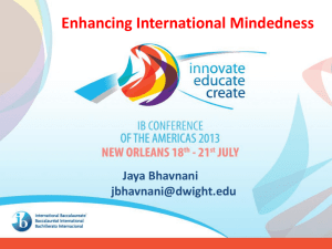 Enhancing International Mindedness