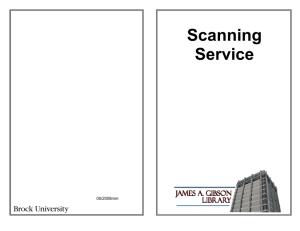 Scanning Service - James A. Gibson Library