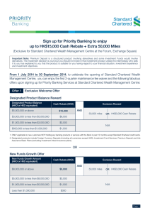 Sign up for Priority Banking to enjoy up to HK$15,000 Cash Rebate