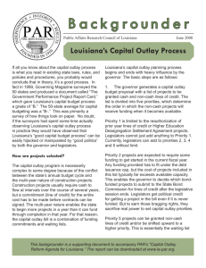 Backgrounder - Public Affairs Research Council of Louisiana