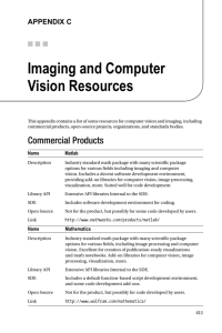 Imaging and Computer Vision Resources