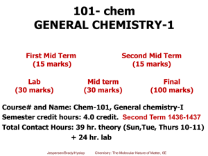 101- chem GENERAL CHEMISTRY-1