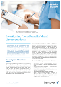 Investigating 'tiered benefits' dread disease products