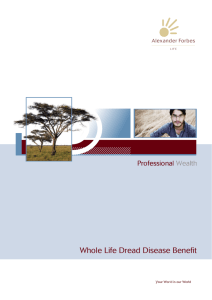 Whole Life Dread Disease Benefit