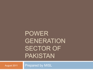 Power Generation in Pakistan