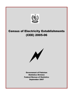 Census of Electricity Establishments (CEE) 2005-06