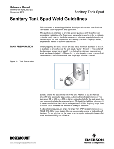 Sanitary Tank Spud Weld Guidelines - Manual