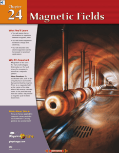 Chapter 24: Magnetic Fields