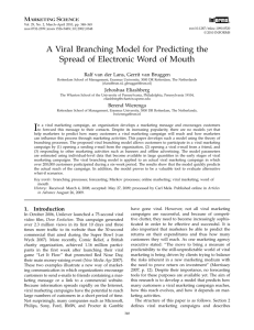 A Viral Branching Model for Predicting the Spread of Electronic