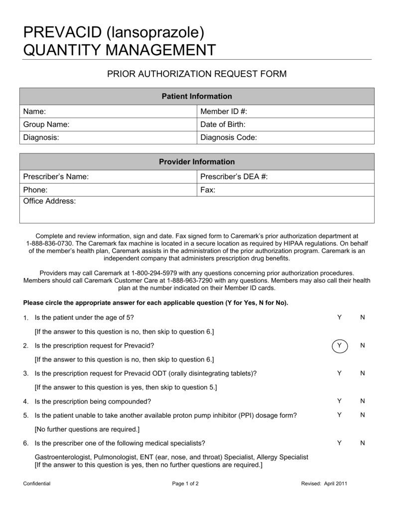 Prevacid allergy questions