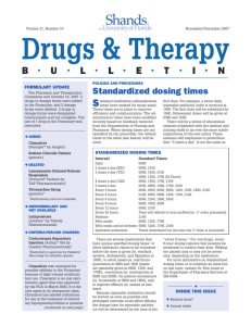 Standardized dosing times