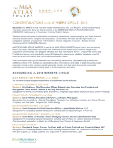 AMERICAS M&A ATLAS MID-MARKET