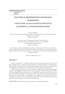 wood research electrical properties of indonesian hardwood case