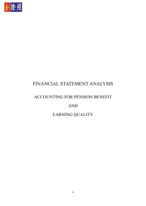 ACCOUNTING FOR PENSION BENEFITS