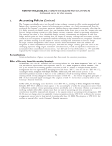 Accounting Policies (Continued)