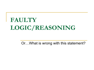 FAULTY REASONING/LOGIC