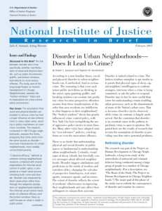 Disorder in Urban Neighborhoods-