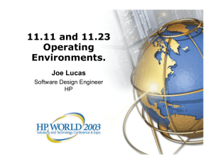 11.11 and 11.23 Operating Environments.
