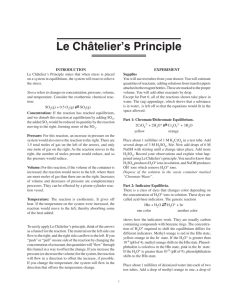 Le Châtelier's Principle