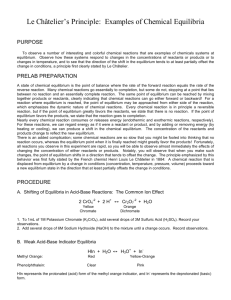 Le Châtelier's Principle: Examples of Chemical Equilibria