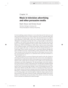 Music in television advertising and other persuasive media