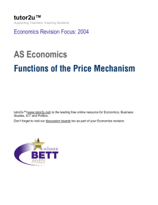 Functions of the Price Mechanism