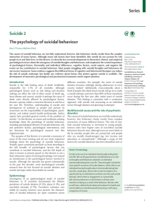 The psychology of suicidal behaviour