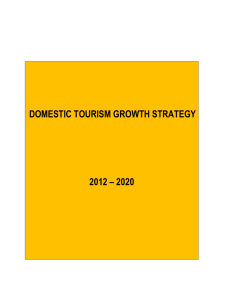 Domestic Tourism Growth Strategy 2012- 2020