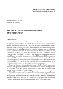The Role of Cultural Differences in Forming a Business Strategy