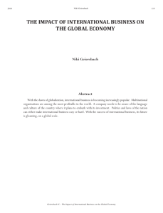 the impact of international business on the global economy