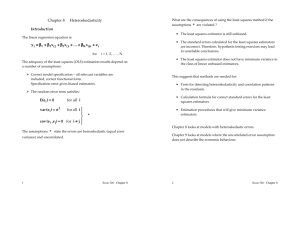 Chapter 8 Heteroskedasticity Introduction e x x x y + β+ + β+ β+β