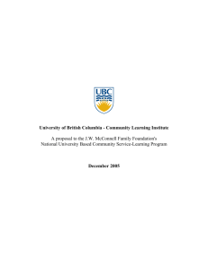 to view UBC's full proposal. - Canadian Alliance for Community