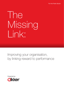 Improving your organisation, by linking reward to performance
