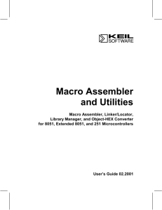 A51/AX51/A251 Macro Assembler and Utilities