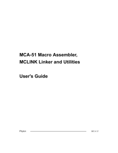 MCA-51 Macro Assembler, MCLINK Linker and
