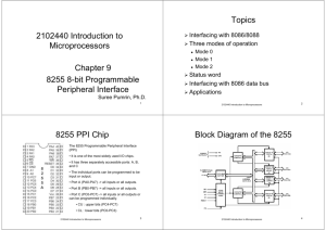 2102440 Introduction to Microprocessors Chapter 9 8255 8